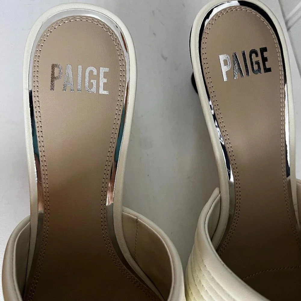 Paige Poppy in Leather Bone Size 9.5 - Picture 3 of 6